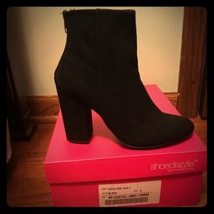Black heel booties Never Worn